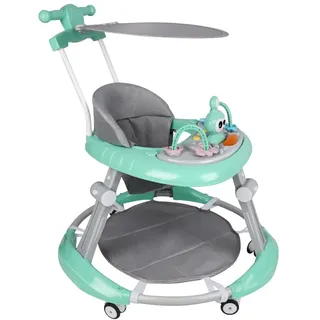 Belfoyer Lauflernhilfe Baby 3in1, Faltbarer Lauflernwagen ab 6 Monate mit höhenverstellbarem Sitz, Musik- & Licht-Aktivitätscenter, Gehfrei Baby mit Rollen & Bremsfunktion-WX24902
