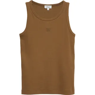s.Oliver Geripptes Top Braun XL