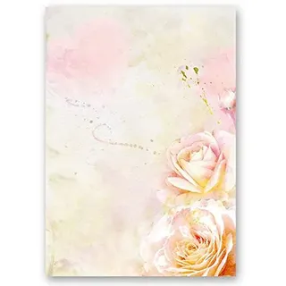 Motivpapier - Briefpapier ROSENBLÜTEN 50 Blatt DIN A4 90g/m2