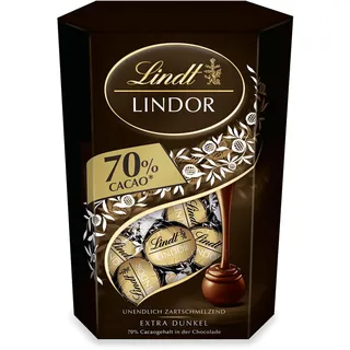 Lindt Schokolade | LINDOR Cornet Dark mit zartschmelzender Füllung Packung 500g