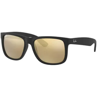 Ray Ban Unisex Sonnenbrille RB4165, Gr. Medium (Herstellergröße: 51), Schwarz (Gestell: Schwarz, Gläser: Gold Verspiegelt 622/5A) - Medium (Herstellergröße: 51)
