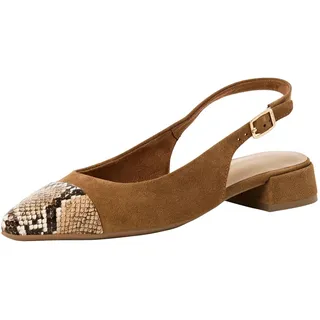 TAMARIS Sling-Pumps Leder Braun 39