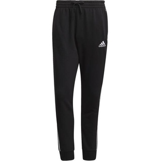 Adidas Essentials French Terry Tapered Cuff 3-Streifen Hose Black / White M