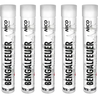 Bengalfeuer rot Nico Feuerwerk Bengalos (Weiß, 5 Stück)