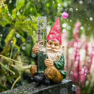 KADAX Regenmesser für Garten 12 cm/5 Zoll, Dekorativer Niederschlagsmesser mit Übersichtlichen Doppelten Skalen, Frostsicherer Regenanzeiger (12 cm/5 Zoll, Zwerg)