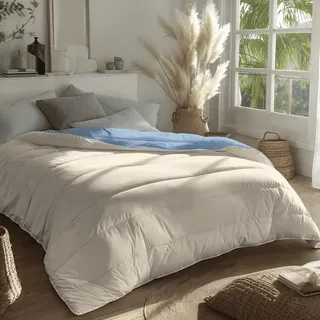 Zelesta Royalbed Prämie waschbar Bettdecke - (Bluefog & Sand Beach, 240x200cm)