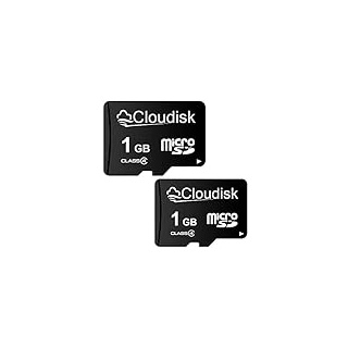 Cloudisk 2Pack 1GB Micro SD Karte MicroSD Speicherkarte Class4 mit SD Adapter (1GB)