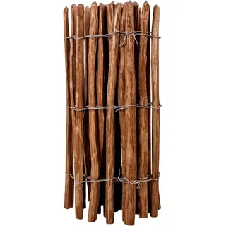 vidaXL Staketenzaun 90 x 500 cm Haselnuss imprägniert