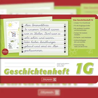 Brunnen Geschichtenheft A5 quer Lineatur 1G 16 Blatt