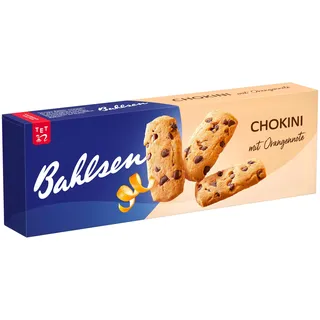 BAHLSEN Chokini - 1er Pack - Mürbegebäck mit Schokostückchen und Orangennote (1 x 150 g)