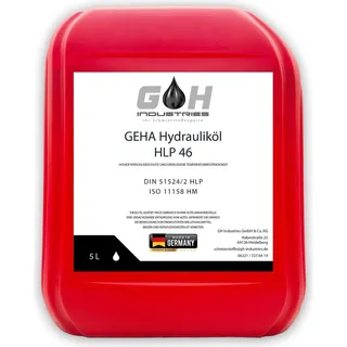 sgplusmh 5 L Hydrauliköl HLP 46 ISO VG 46 nach DIN 51524 Teil 2 Kanister 5 Liter