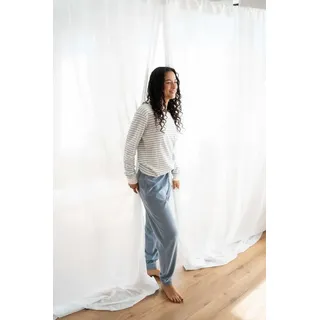 By Louise Schlafanzug Damen Frottee Schlafanzug / Pyjama Set blau XL