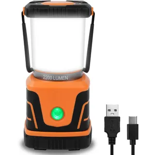 Flintronic 2200 Lumen LED Campinglampe, 6000mAh Akku Led Camping Laterne, 4 LeuchtmodiI Dimmbar Suchscheinwerfer, IP54 Camping Lampen, Batteriebetriebene Notlampe, für Camping, Notfälle, Stromausfälle