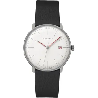 JUNGHANS max Bill Automatic Bauhaus Lederband Schwarz