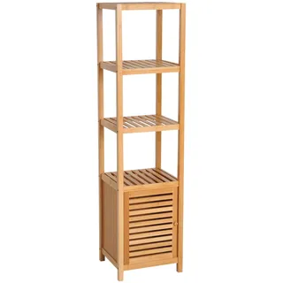 Homcom Badschrank 36 x 33 x 140 cm Natur Bambus