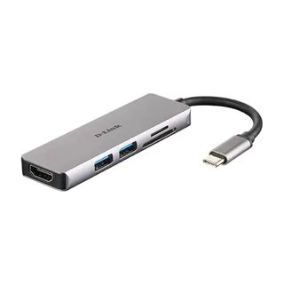 D-Link DUB-M530 5-In-1 USB-C Hub mit HDMI/Kartenleser