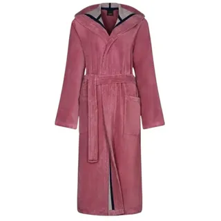 Cawö Home Damenbademantel Kapuze Doubleface 830 Beere, Oberstoff: 65 % Polyester, 35 % Baumwolle / Innen: 100 % Baumwolle, Kapuze, Bindegürtel rosa 50