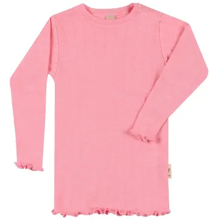 DILLING Baby Langarmshirt aus Wolle/Seide mit Pointelle Details - 74