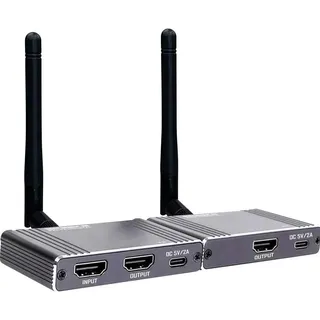 SpeaKa Professional SP-WLME-400 HDMI-Funkübertragung (Set) 180 m 5 GHz 1920 x 1080 Pixel durchgeschleifter HDMI-Ausgang