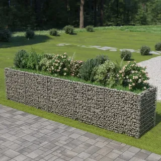 vidaXL Gabionen-Hochbeet 450 × 90 × 100 cm