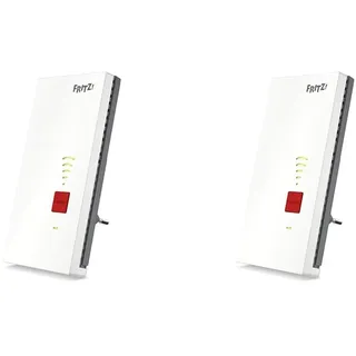 AVM FRITZ!Repeater 2400 International WiFi AC+N Repeater Extender Dual Band & FRITZ!WLAN Mesh Repeater 2400(Dual-WLAN AC + N bis zu 1.733 MBit/s + 600 MBit/s, 1x Gigabit-LAN, deutschsprachige Version)