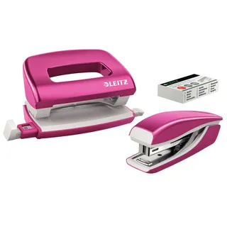 Leitz Locher und Heftgeräte Set NeXXt WOW pink mit Prämie nach Registrierung