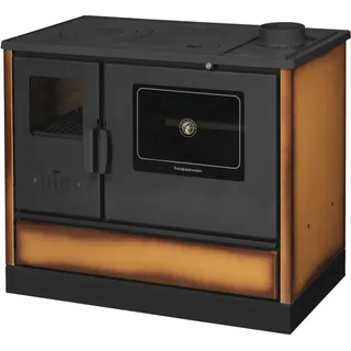 balkan energy Küchenofen Holzherd Kaminofen Herd Gusseisen 7,9KW BimSchV2 - Braun