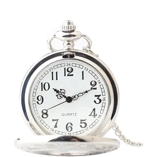 Vintage Taschenuhr, Taschenuhr Herren, Ziffern Taschenuhr, Retro Taschenuhr Herren Mit Kette, Retro Quarz Taschenuhr, Klassische Herren-Taschenuhr, Arabisch Ziffern Quarz Taschenuhr