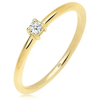 Elli DIAMONDS Ring Verlobungsring Diamant 0.06 ct. 375 Gelbgold Weiß | Gr.: 58