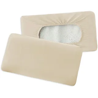 Traumschlaf Premium Interlock Jersey Universal Bezug für Nackenstützkissen ca. 40x60 cm - 40x80 cm | natur - beige
