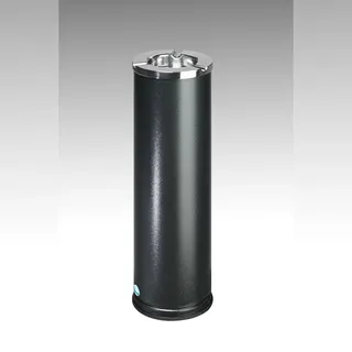 Proregal Robuster Ascher mit poliertem Aschereinsatz 0,2 Liter, HxBxT 66 x 20 x 20 cm Verzinkter Stahl Grau