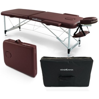 Vendomnia Mobile Massageliege Massagetisch Massagebank 2 Zonen klappbar Tasche Holz Alu - rot