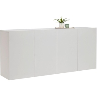 hom'in Hom`in Sideboard, Weiß, - 180x80x42 cm, hängend, Wohnzimmer, Wohnwände, Hängeelemente