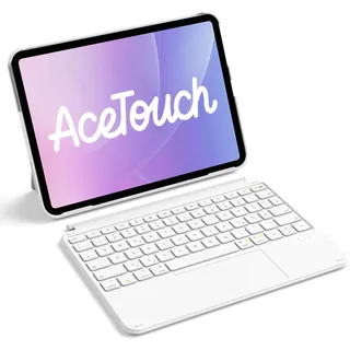 Inateck Hülle mit Tastatur für iPad 10/11 Gen A16, iPad Air 11" M3/M2, Pro 11 4/3/2/1 Weiß