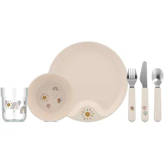 Mepal Mio Kinder Geschirr-Set, 6-teilig, Sunshine - Rainbow