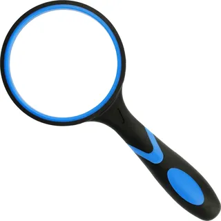 Westcott Lupe schwarz/blau 4-fach, Ø 75 mm