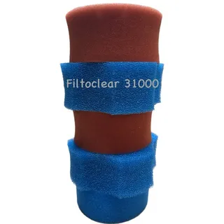 koi- und bonsaipark herdecke KH Biotec Ersatzschwamm Set passend für Oase Filtoclear 31000 Filter 3X blau/ 2X rot passend für Oase