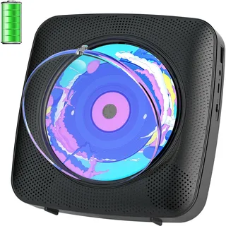 Radio mit CD Player Kinder: Kegaudio Tragbarer CD Players Tragbar mit Bluetooth Lautsprecher Frontanzeige Fernbedienung Unterstützung USB-Wiedergabe AUX-Wiedergabe Schwarz