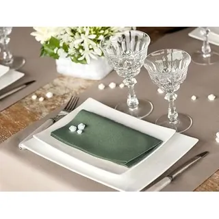 Airlaid Servietten, Premium, 40 x 40 cm, Eukalyptusgrün, fühlt sich an wie Stoff, 20 Stück, Gastronomie-Qualität (Eukalyptusgrün)