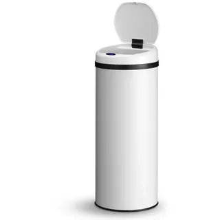 Juskys Mülleimer mit Sensor - Weiß