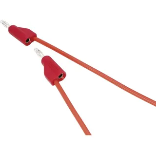 VOLTCRAFT MSB-100 Messleitung PVC 1m 4mm Lamellenstecker Rot 1St.