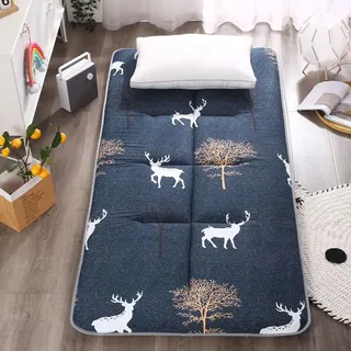 YOUGANG Japanische Futonmatratze Polyester Queen Size Braun Mittlerer Härtegrad 70 x 180 cm Klappmatratze mit rutschfester Rückseite