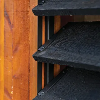 Wovar Flex Fence Edelstahlschienen drehbare Lamellen Schwarz 165 cm - Pro Set 2 Stück