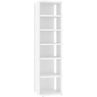 vidaXL Schuhschrank 27,5 x 102 x 27 cm weiß / weiß