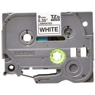 Brother TZe-221 laminiert schwarz auf weiß 0,9cm x 8m