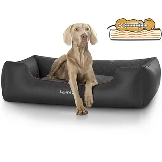 Knuffelwuff Hundebett Madison XL 105 x 75 cm schwarz