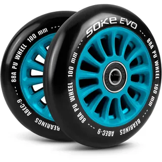 Soke Ersatzrollen für Tretroller 100 mm blau 2 Stk.