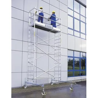 MUNK Günzburger Steigtechnik 170235 Aluminium Gerüst fahrbar Arbeitshöhe (max.): 4.5 m Silber 81 kg