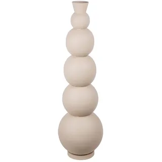 Casablanca Deko Vase groß Bodenvase - Moderne Vase XXL aus Eisen - Wohnzimmer Dekoration Vase für Pampasgras Blumen - Farbe: Beige - Grau Höhe 87 cm