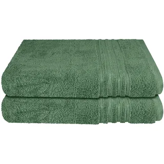 Duschtuch 2 x 70 x 140 cm dunkelgrün